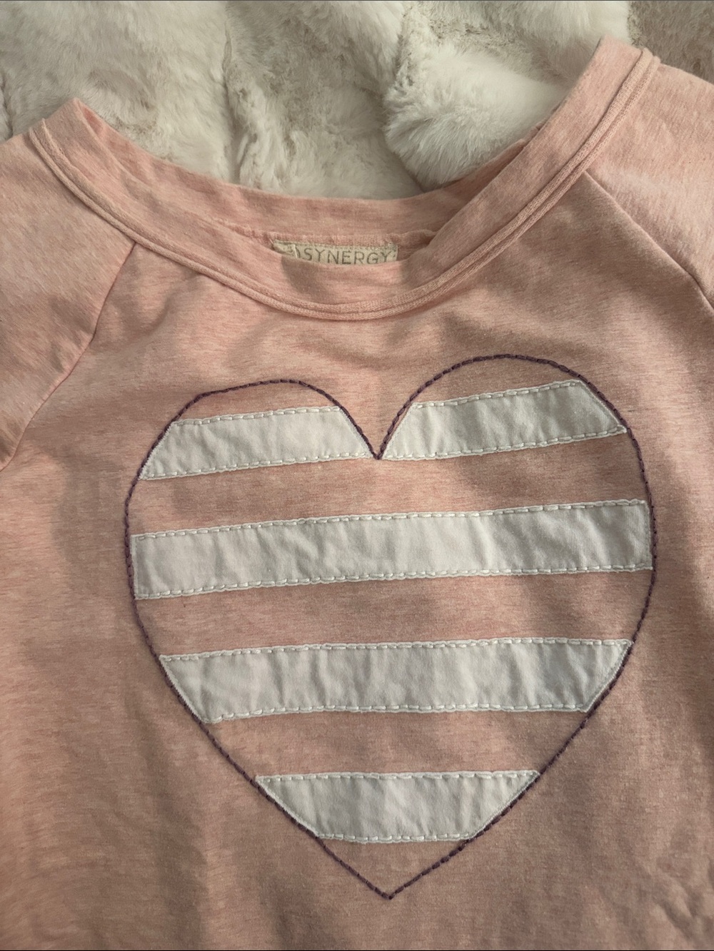 Synergy Pink Heart Stripe Sweatshirt